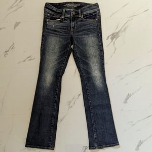 American Eagle low rise boot cut jeans